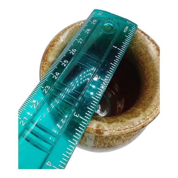 Signed Vintage Studio Art Stoneware Pottery Drip Glaze Vase – 5.5" Earth Tones - Picture 10 of 10